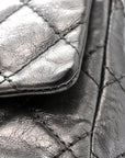 Metallic Aged Calfskin Quilted 2.55 Reissue 226 Flap Dark Silver