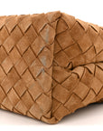 Suede Intrecciato Small Andiamo Shoulder Bag Amber