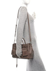 Smooth Calfskin Small Bel Air Carry All Bag Dark Taupe
