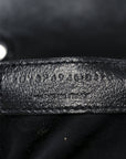 Calfskin Y Quilted Monogram Monochrome Medium Loulou Chain Satchel Black