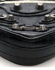 Agneau Arena Mini Le Cagole Heart Bag Black