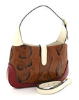 Snakeskin Calfskin Small Jackie 1961 Hobo Brown Multicolor