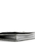 Snakeskin D1ORama Wallet on Chain Pouch Silver