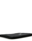 Linen Canvas Rive Gauche Zipped Pouch Black