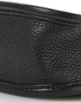 Vitello Daino Soft Mini Hobo Messenger Bag Black