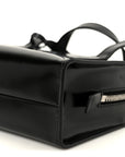 Spazzolato Mini Re-Edition 1995 Double Handle Handbag Black
