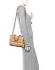Lambskin Maxi Intreccio Padded Chain Cassette Crossbody Bag Porridge