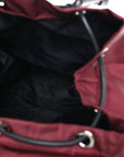 Nylon Medium Rucksack Backpack Burgundy Red