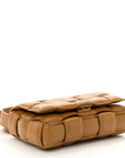 Nappa Maxi Intreccio Small Padded Cassette Crossbody Bag Camel