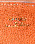 Taurillon Clemence Double Sens Reversible Tote Orange Gold