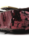 Sequin Paillettes Vitello Grace Sex and the City Mini Baguette Granata