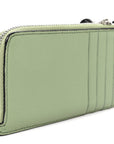 Soft Grained Calfskin Coin Card Holder Rosemary Tan