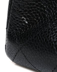Caviar Quilted Small Double Flap Black