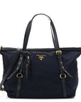 Saffiano Tessuto Nylon Shopping Tote Royal Blue
