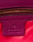 Velvet Matelasse Medium GG Marmont Shoulder Bag Fuchsia Violet Cyclamen