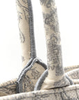 Canvas Embroidered Medium D1ORiviera Toile De Jouy Book Tote Gray