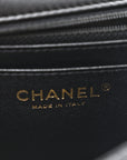 Lambskin Quilted Mini Rectangular Flap Black