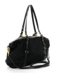 Saffiano Tessuto Nylon Shopping Tote Black
