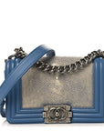 Galuchat Stingray Small Boy Flap Blue