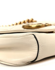 Calfskin Matelasse Mini GG Marmont Shoulder Bag White
