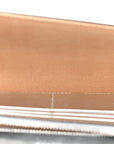 Metallic Mirror Fabric Emmie Clutch Bag Silver