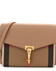 Derby Calfskin House Check Baby Macken Crossbody Bag Camel