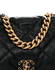 Goatskin Quilted Maxi CHNL 19 Flap Black
