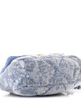 Sequin Quilted Medium CHNL 19 Flap Light Blue