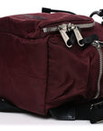Nylon Medium Rucksack Backpack Burgundy Red