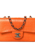 Alligator Mini Rectangular Flap Orange
