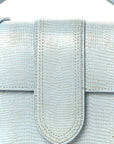 Calfskin Lizard Embossed Le Grand Bambino Light Blue