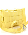 Nappa Maxi Intreccio Padded Cassette Crossbody Bag Sherbert