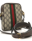 GG Supreme Monogram Web Mini Ophidia Messenger Brown