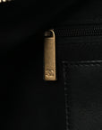 Shiny Lambskin Quilted Trendy Pockets Hobo Black