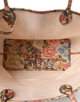 GG Supreme Monogram Water Flora Web Large Ophidia Tote Beige White Multicolor