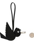 Epsom Chevre Mysore Swift Alligator Lizard Birdy Bag Charm Black
