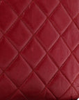 Glazed Calfskin Quilted Soft Boy Flap Red