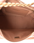 Shiny Lambskin Quilted Trendy Pockets Hobo Brown