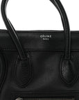 Drummed Calfskin Micro Luggage Black