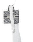 Oblique Large Book Tote Blue Multicolor