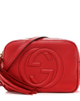 Pebbled Calfskin Small Soho Disco Bag Vibrant Red