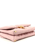 Lambskin Quilted Mini Kleio Crossbody Bag Light Pink
