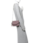 Lambskin Cannage Milly Mini Drawstring Bag Pink Peony