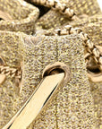 Metallic Woven Bon Bon Bag Champagne