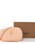 Lambskin Quilted Mini Lola Camera Bag Peach Pink