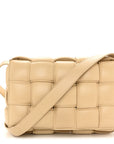 Nappa Maxi Intreccio Padded Cassette Crossbody Bag Porridge