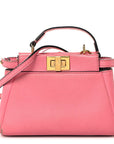Shiny Nappa Micro Peekaboo Iconic Satchel Rosa Fluo