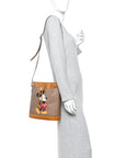 X DISNEY Mini Vintage GG Supreme Monogram Bucket Bag Beige Vintage Sun Oil