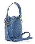 Vitello Liberty F is FNDI FF 1974 Embossed Mini Mon Tresor Bucket Bag Nebula