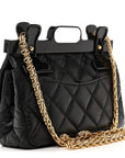 Aged Calfskin Quilted 2.55 Reissue Mini Hanger Flap Black